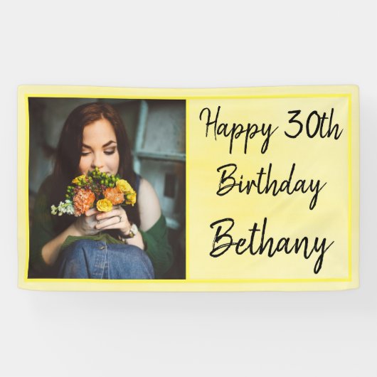 第30回黄色い水彩写真誕生日 横断幕 (横)