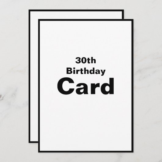 第30回30回30誕生日カード カード (正面/裏面)