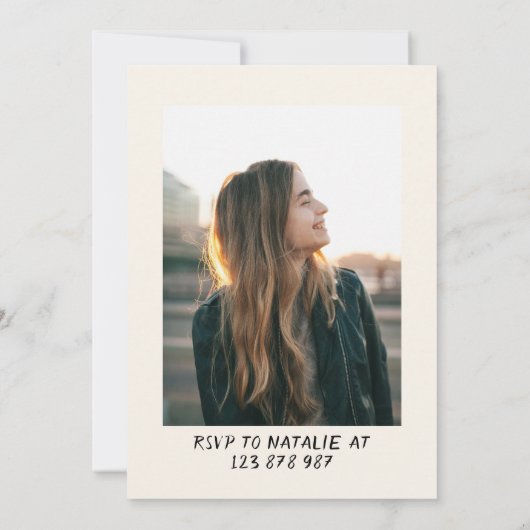 第30回Bow Hand Drawnコケット写真誕生日パーティー 招待状 (裏面)