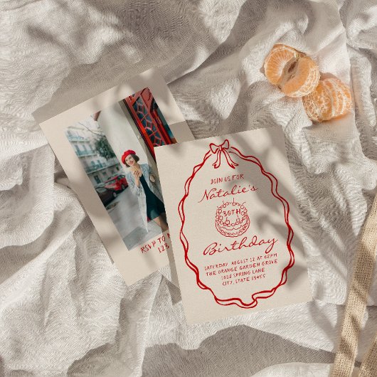 第30回Bow Hand Drawnコケット写真誕生日パーティー 招待状