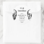 第30回RIP第20回スカル誕生日 ラウンドシール (バッグ)