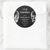 第30回RIP第20回スカル誕生日 ラウンドシール (バッグ)