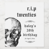 第30回RIP第20回スカル誕生日 ワインラベル (シングルラベル)