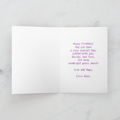 第30日エリザベスパープルバラエレガント金ゴールド枠 カード (内部)