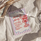 第30期チャンパ描ンカラフルグラスフォト誕生日 招待状