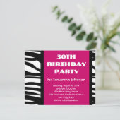 第30期ホットピンクゼブラ招待状 招待状 (スタンド正面)