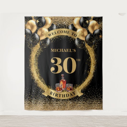 第30期マンはっきりした誕生日ウイスキー誕生日セレブラシオ タペストリー (正面)