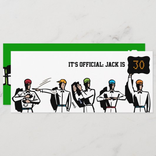 第30汚れた誕生日のフットボールのパーティの招待状-! 招待状 (正面/裏面)