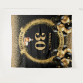 第30男スタイリッシュ誕生日ウイスキーお祝い タペストリー (正面(横))