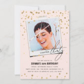 第30章おもしろいモダン写真30歳の誕生日 招待状 (正面)