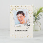 第30章おもしろいモダン写真30歳の誕生日 招待状 (スタンド正面)