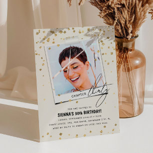 第30章おもしろいモダン写真30歳の誕生日 招待状