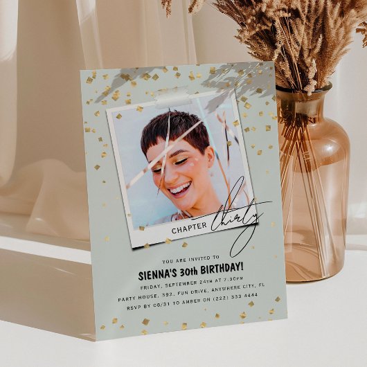 第30章おもしろいモダン写真30歳の誕生日 招待状