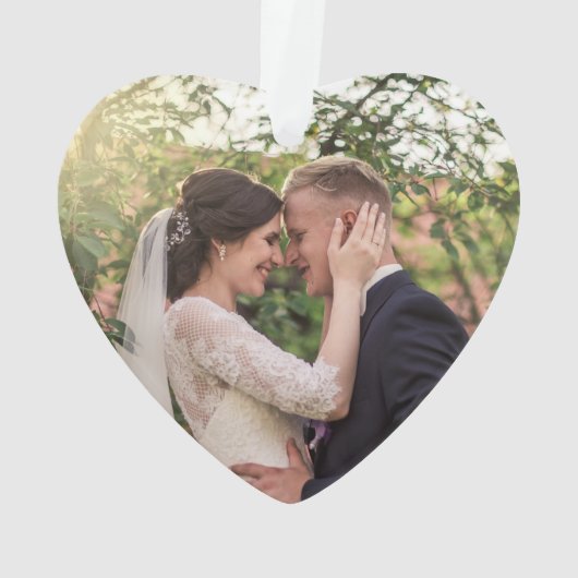 第30結婚記念日の真珠の写真の記念品 オーナメント (裏面)