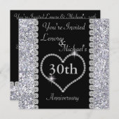 第30記念日のパーティの招待状 招待状 (正面/裏面)