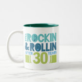 第30記念日の結婚祝い ツートーンマグカップ (左)