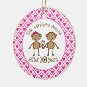第30記念日猿愛オーナメント セラミックオーナメント (左)