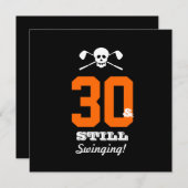 第30誕生会のゴルフ-まだ振れます! 招待状 (正面/裏面)