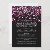 第30誕生会のピンクの真夜中の魅力を驚かして下さい 招待状 (正面)