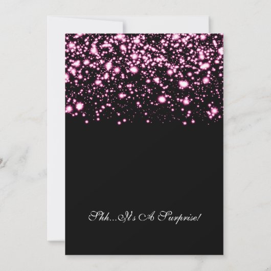 第30誕生会のピンクの真夜中の魅力を驚かして下さい 招待状 (裏面)