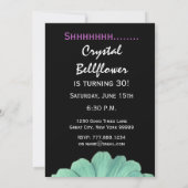 第30誕生会のミントの緑のデイジーを驚かして下さい 招待状 (裏面)