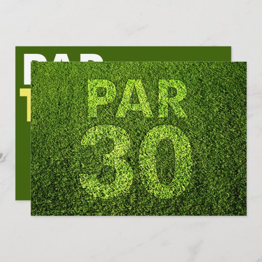 第30誕生会をゴルフをして下さい 招待状 (正面/裏面)