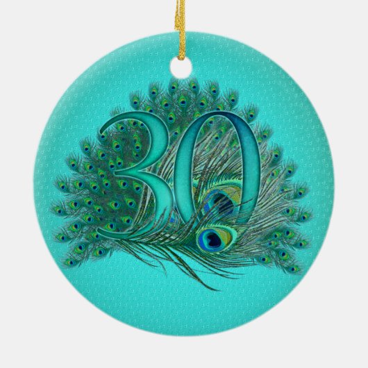 第30誕生日のオーナメント セラミックオーナメント (裏面)