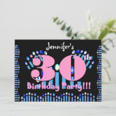 第30誕生日のパーティの招待状のテンプレート 招待状 (スタンド正面)