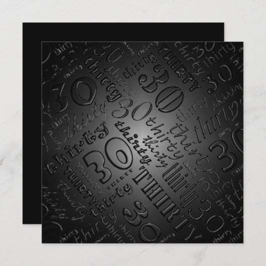 第30誕生日のパーティの招待状を冷却して下さい 招待状 (正面/裏面)