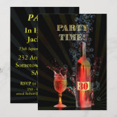 第30誕生日のパーティの招待状 招待状 (正面/裏面)