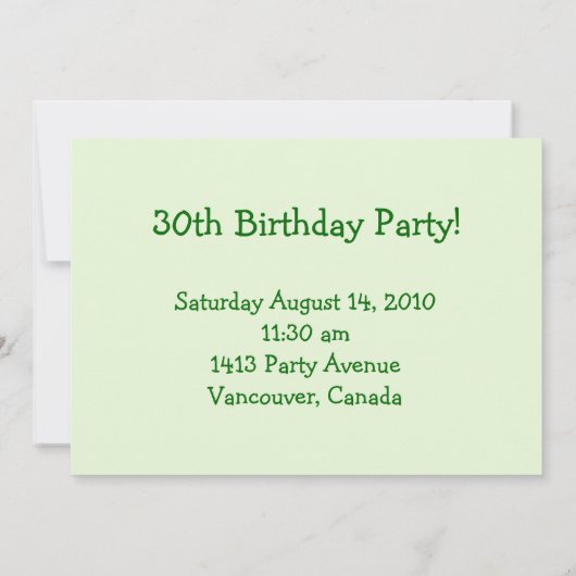 第30誕生日のフットボールのパーティの招待状 招待状 (裏面)