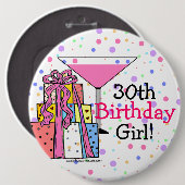 第30誕生日の女の子 缶バッジ (正面&裏面)