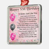 第30誕生日の姉妹の詩 メタルオーナメント (左)