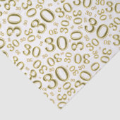 第30誕生日の金ゴールドか白いコラージュ数パターン 薄葉紙 (詳細)