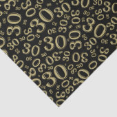 第30誕生日の金ゴールドか黒いコラージュ数パターン 薄葉紙 (詳細)