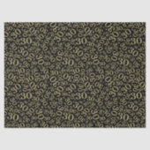 第30誕生日の金ゴールドか黒いコラージュ数パターン 薄葉紙 (正面)