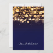 第30誕生日の金ゴールド及び海軍招待状を驚かして下さい 招待状 (裏面)