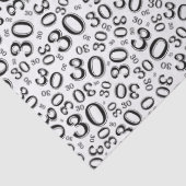 第30誕生日の黒くか白いコラージュ数パターン 薄葉紙 (詳細)