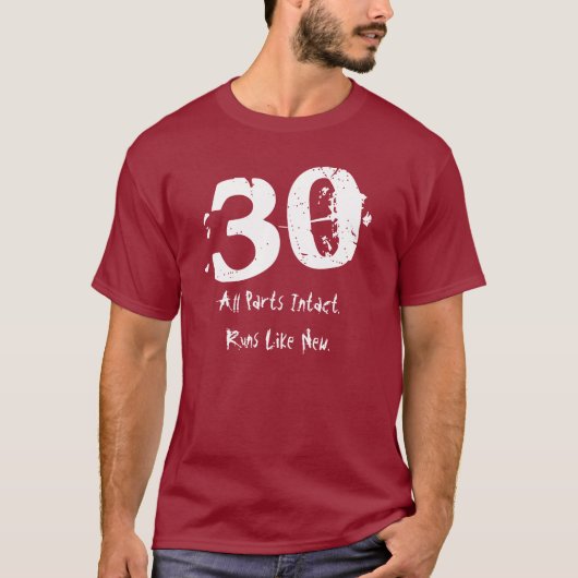 第30誕生日プレゼント名前をカスタムする30年のV016 Tシャツ (正面)