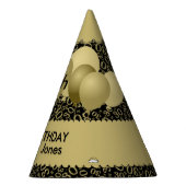 第30誕生日数パターン金ゴールドか黒の帆立貝 パーティーハット (右)