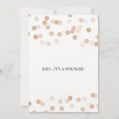 第30誕生日銅ホイルのグリッターライトを驚かして下さい 招待状 (裏面)