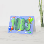 第30誕生日1983のカード カード (正面)
