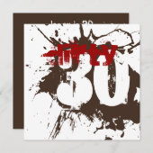 第30誕生日-汚れた30ロースト及び土のパーティーの招待 招待状 (正面/裏面)