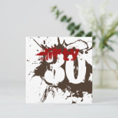 第30誕生日-汚れた30ロースト及び土のパーティーの招待 招待状 (スタンド正面)