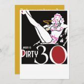 第30誕生日-汚れた30招待状 招待状 (正面/裏面)
