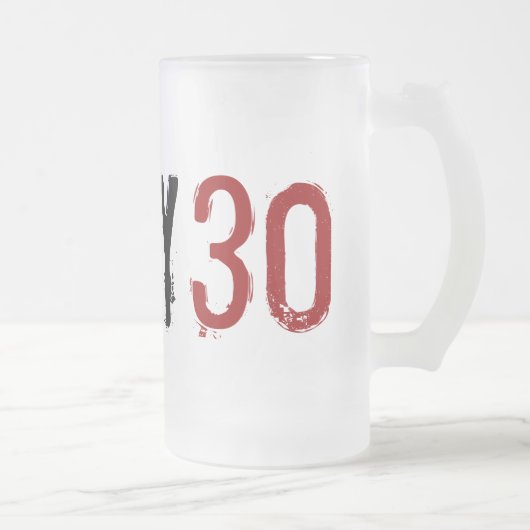 第30誕生日-汚れた30 -マグ フロストグラスビールジョッキ (右)