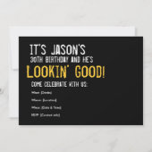 第30誕生日- 10 x 3招待状 招待状 (裏面)