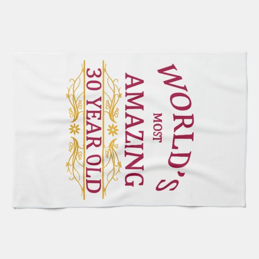 第30。 誕生日 キッチンタオル (横)