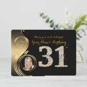 第31の誕生日の招待状、数ダイヤモンド、写真2 招待状 (スタンド正面)