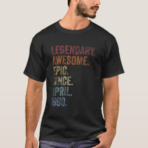 第31回誕生日ギフト女男性へ性1990年4月31日 – Yea Tシャツ